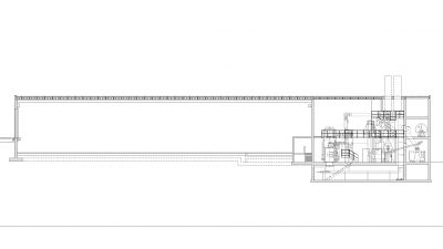 Biomasseheizwerk, St. Christoph, Längsschnitt