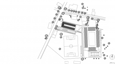 Turn- & Festsaal, Muntlix, Lageplan