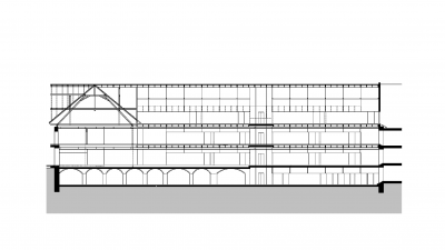 Gymnasium Kloster Mehrerau, Bregenz, Längsschnitt