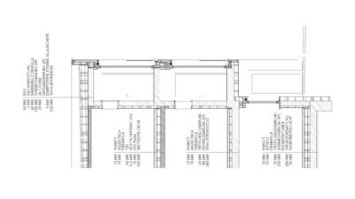 Transfer Wohnraum Vorarlberg Froschweg, Dornbirn, Fassadenschnitt 2