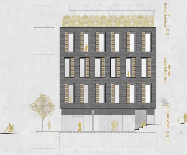 New building SVS state office Vorarlberg, Dornbirn | Plan view HK Architekten, Querformat ZT GmbH